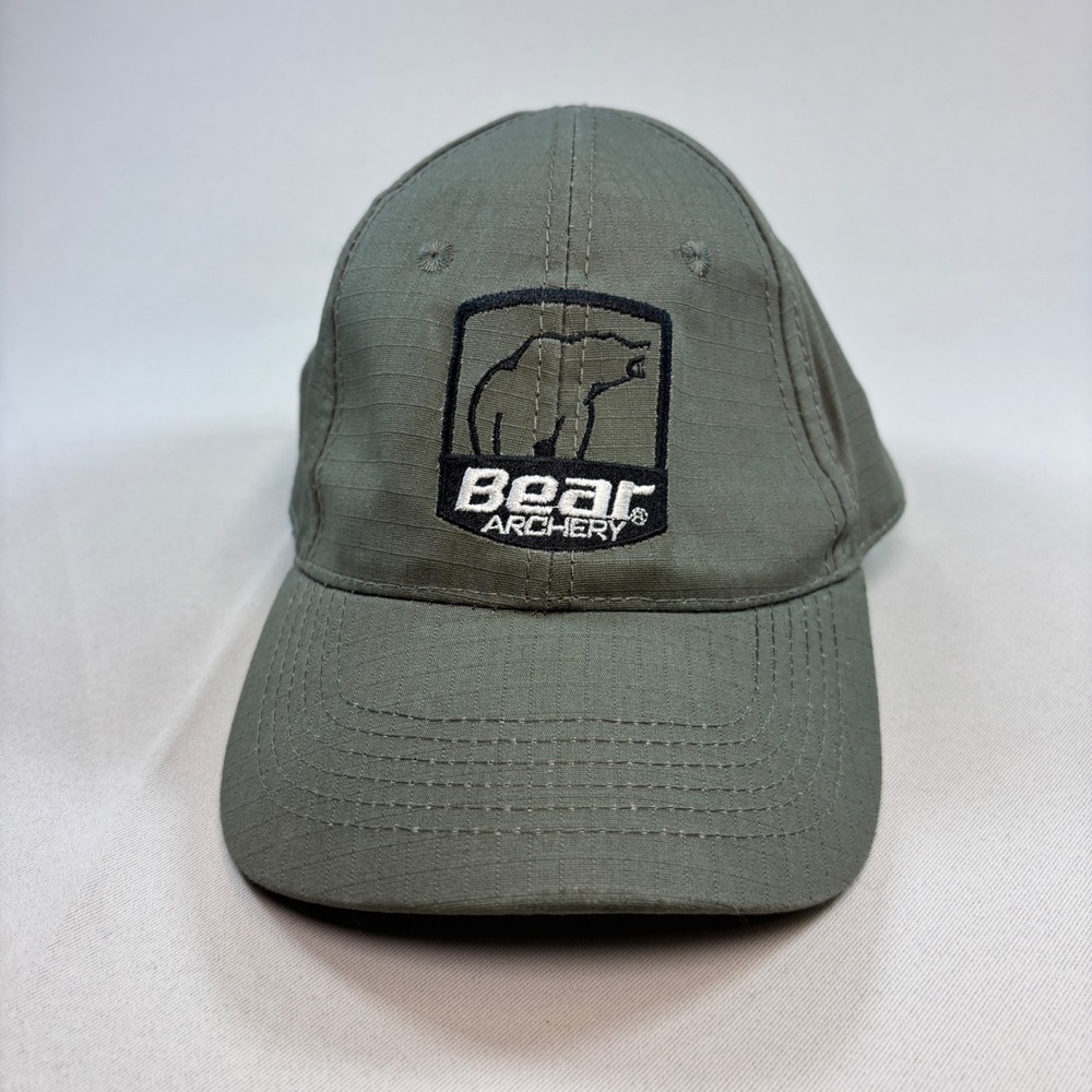 Bear Archery Hat Mens OSFM Olive Green Ripstop Adjustable Hunting Fishing Cap